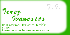 terez ivancsits business card